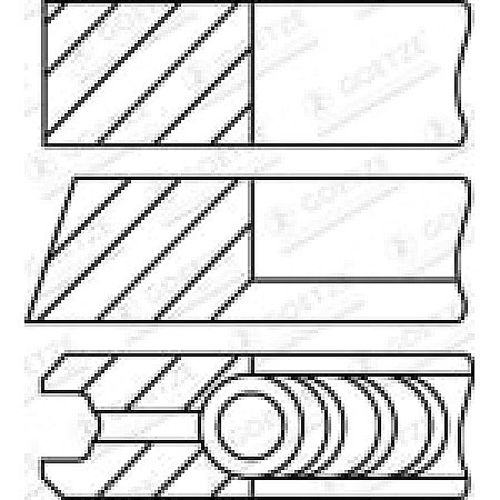 Set segmenti piston de piston 81mm STD VOLVO 850 S70 S80 I V70 I V70 II AUDI 100 C3 100 C4 A6 C4 VW CALIFORNIA T4 CAMPER CRAFTER 30-35 CRAFTER 30-50 LT 28-35 II 1T-D5252T 01.90-05.13 GOETZE 08-501500-10
