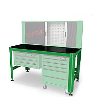 Banc de lucru TOPTUL Workbench Dimensiune: 1560x710x827mm cu picioarele nivelare o parte din tabel nu include cabinet carucior iar cabinetul se arata in imagine TOPTUL TAAA1607