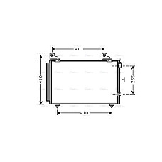 Condensator, climatizare A/C condenser with dryer DAIHATSU TERIOS 1.3 10.97-10.06 AVA COOLING DU5056D AVA