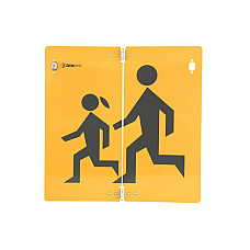 "Semn de avertizare Warning/information board""Caution Children"" plate rear folded with reflector" CARGOPARTS CARGO-T101