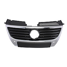 Grila radiator Grila frontala borduri negre cu orificii ale senzorului de parcare emblema mare crom/negru VW PASSAT B6 1.4-3.6 03.05-10.11 -11.10 BLIC 6502-07-95409911P