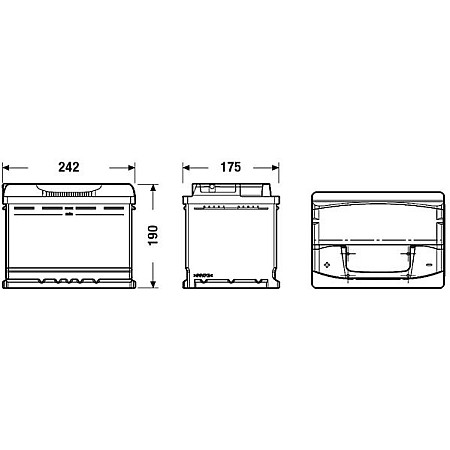 Acumulator Pornire Acumulator EXIDE 12V 60Ah/600A PREMIUM L+ en 242x175x190 B13 pornire EXIDE EA601