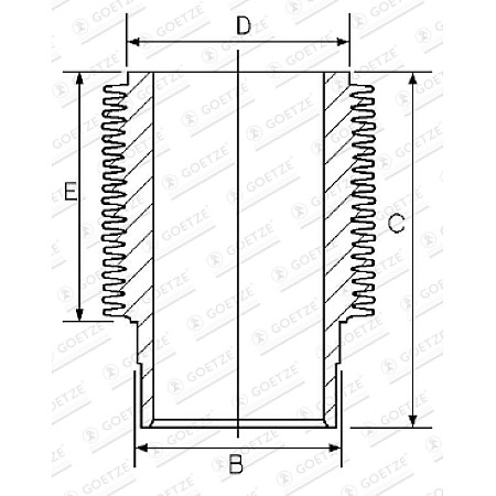 Camasa piston Goetz 100.0 mm linie DEUTZ-KHD FxL912 BFxL912 67 - GOETZE 14-900080-00
