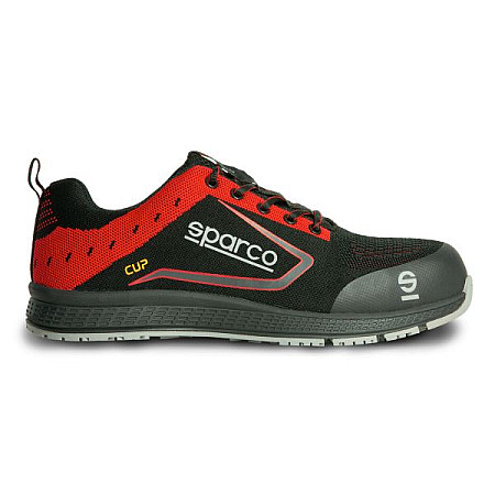 Protectia picioarelor SPARCO incaltaminte de protectie CUP marime: 43 categorie de protectie: S1P SRC material: net / piele intoarsa culoare: negru/rosu botul: compozit SPARCO TEAMWORK 07526 NRRS/43