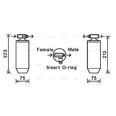 Filtru uscator aer conditionat  VOLVO FH12 FH16 D12A340-D16B520 08.93- HIGHWAY 42057001HW