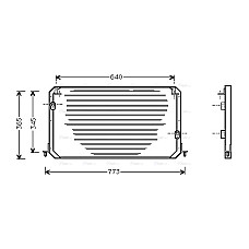 Condensator, climatizare A/C condenser  LEXUS ES TOYOTA CAMRY 2.2/3.0 06.91-12.97 AVA COOLING TO5224 AVA