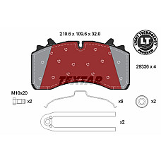 Set placute de frana Spate WABCO numar WVA: 29336 TEXTAR 29336 317 1 4 T3060