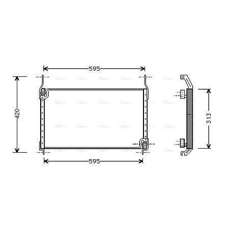 Condensator, climatizare A/C condenser  FIAT BRAVA BRAVO I MAREA MULTIPLA 1.4-2.0 10.95-07.02 AVA COOLING FT5172 AVA