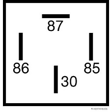 Releul curentului de lucru H + B Releu 24V/25A 4 pini cu MAN rezistor / VW HERTH+BUSS PARTI ELECTRICE 75614165