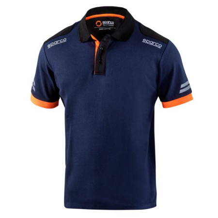 Imbracaminte de protectie si de lucru imbracaminte de protectie si de lucru Tricouri polo TECH POLO marime: L material: bumbac / fibra de poliester gramaj: 180g/m culoare: albastru navy/portocaliu SPARCO TEAMWORK 02415 BMAF/L