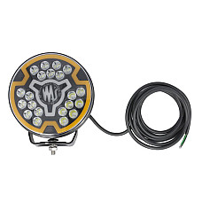 Far faza lunga Universal headlamp L/R long-range LED 12/24V height 194mm diameter 179mm depth: 78mm transparent aluminium neagra High beam light position lights side clearance lamp WAS 2179 W257