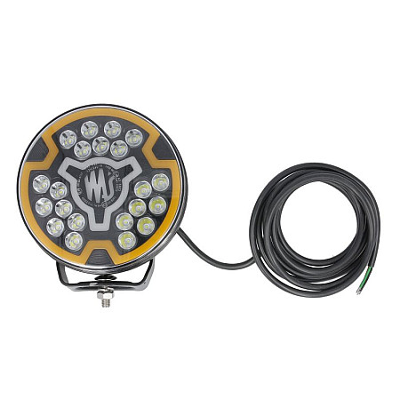 Far faza lunga Universal headlamp L/R long-range LED 12/24V height 194mm diameter 179mm depth: 78mm transparent aluminium neagra High beam light position lights side clearance lamp WAS 2179 W257