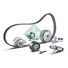 Set dispozitiv de ajustare a arborelui cu came Set de distributie curea + intinzator + pompa de apa CITROEN C2 C3 I C4 C4 I PEUGEOT 1007 206 207 307 1.4 10.03- INA 560 0006 10