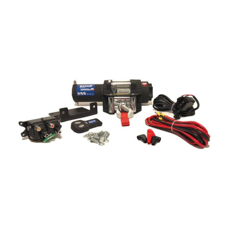 Troliu ATV ATV and quad winches BST S 3000lbs towed weight 1361kg 15HP voltage 12V reduction 138:1 rope type steel 12m brake type automatic HUSAR WINCH BSTS3000LBS