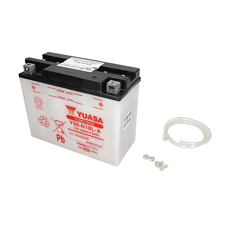Acumulator Pornire yuasa Acumulator 12V 20Ah 260A dimensiunea socul de curent 206x91x163 cantitate de electrolit 1.4 poli + / aerisire P / L YUASA Y50-N18L-A YUASA