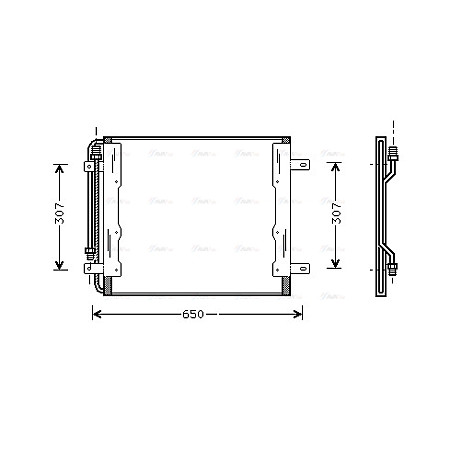 Condensator, climatizare Condensator A/C 500x537x16 MERCEDES ATEGO ATEGO 2 01.98- HIGHWAY 40033003HW