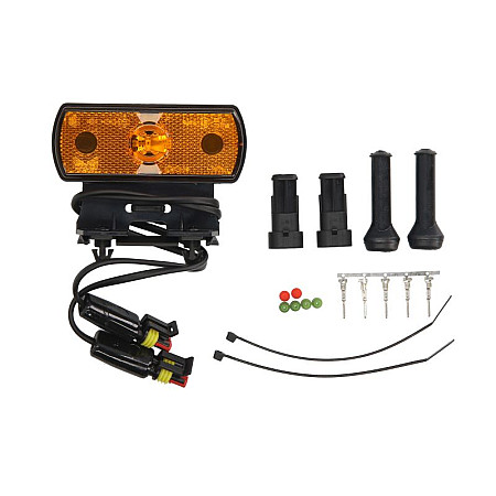 Lampa gabarit Outline marker lights L/R orange LED with hanger 24V connector: SUPERSEAL 2PIN SCHMITZ ASPOCK A31-2464-024