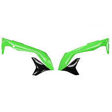 Kituri de plastic Radiator covers colour Black/Green KAWASAKI KX 450 2016-2018 CEMOTO 8418300005 CEM