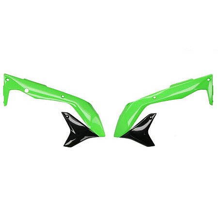 Kituri de plastic Radiator covers colour Black/Green KAWASAKI KX 450 2016-2018 CEMOTO 8418300005 CEM