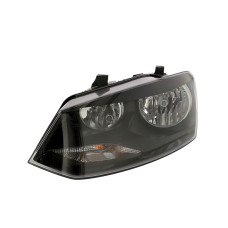 Far Lampa frontala Stanga halogen H7/H7/PY21W/W5W electric cu motor bec culoare insert: negru/cromat culoare semnalizator: portocaliu VW POLO POLO IV POLO V HELLA 1EE247 051-011