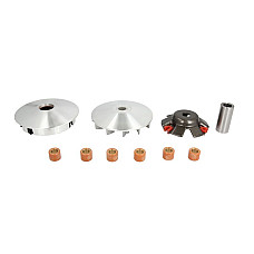 Variator ambreaj Wariator Gy6 125 Racing Sr. Kola Pasowego 115Mm Tuleja 15X24X51Mm Rolki 18X14Mm- Waga 10 Gram Przeciwtalerz Z Wieloklinem Sr. 15Mm 19 Zebow INPARTS IP000027