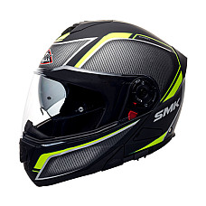 Cati de maxilar Helmet Flip-up helmet SMK GLIDE KYREN MA264 colour neagra/grey/matt/yellow size M unisex SMK SMK0100/19/MA264/M