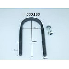 Brida arc Leaf spring shackle 160mm M12  CITROEN C25 FIAT DUCATO PEUGEOT J5 1.8-2.5D 09.81-07.94 LS GERMANY 700160-LS