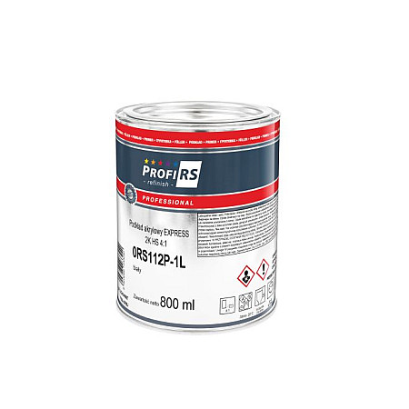 Grund / Primere Primer acrylic white 1L with hardener type of application: gun proportions: 4:1 application for the surface: multi-function thinner: 0RS404P-1L PROFIRS PROFESSIONAL 0RS112P-1L