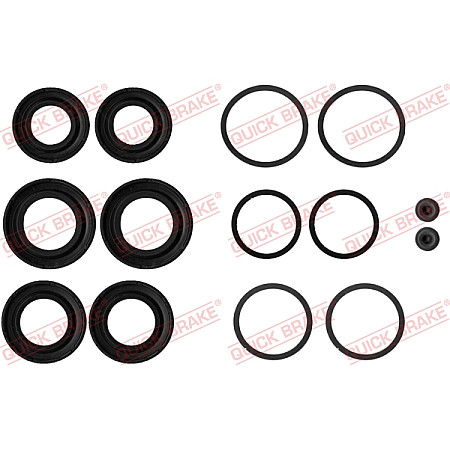 Kit reparare etrier Fata Dreapta/Stanga diametru piston: 30 ALFA ROMEO GIULIA STELVIO AUDI Q7 VW TOUAREG 2.9-6.0D 10.02- QUICK BRAKE QB114-0112