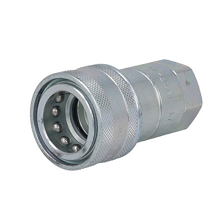 Cuplaj hidraulic EN mushroom-shaped valve drept 75l/min. FASTER NV 12 NPT F