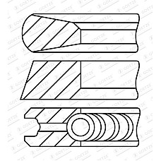 Set segmenti piston de piston 144mm STD 25-35-4 VOLVO FH16 FH16 II FH16 III D16C550-D16K750 01.03- GOETZE 08-445300-00