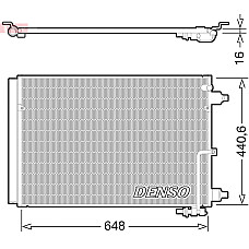 Condensator, climatizare A/C condenser with dryer AUDI A8 D4 2.0H-6.3 11.09-01.18 DENSO DCN02025