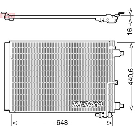 Condensator, climatizare A/C condenser with dryer AUDI A8 D4 2.0H-6.3 11.09-01.18 DENSO DCN02025