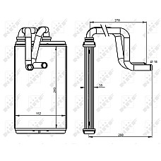 Radiator calorifer caldura with wires CITROEN C4 AIRCROSS C-CROSSER C-CROSSER ENTERPRISE MITSUBISHI ASX LANCER VIII OUTLANDER II PEUGEOT 4007 4008 1.5-3.0 11.06- NRF NRF 54337