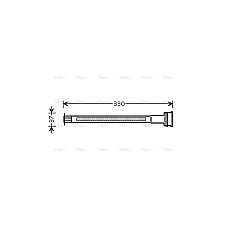 Uscator,aer conditionat Air conditioning drier DS DS 3 CITROEN C2 C2 ENTERPRISE C3 AIRCROSS II C3 I C3 II C3 III C3 PLURIEL C4 CACTUS DS3 OPEL CROSSLAND X /LAND PEUGEOT 1007 2008 I 207 1.0-1.6D 02.02- AVA COOLING CND225 AVA