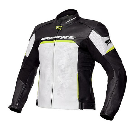 Jachete din piele Jackets sports SPYKE IMOLA EVO 2.0 colour neagra/fluorescent/white/yellow size 46 SPYKE 110363/10107/46