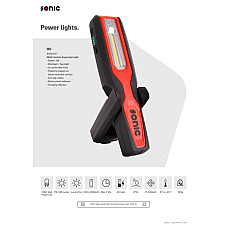 Lanterne portabile Portable LED lamp light source type COB LED light beam 250/500lm power: 5 W Li-Ion SONIC 4820547