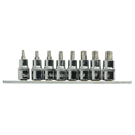 &quot;Set chei tubulare Bit sockets set 1/2&quot;&quot; TORX number of tools: 8pcs T27 T30 T40 T50 T55 T60 T70&quot; PROFITOOL 0X43555MR08