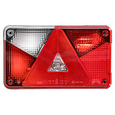 Stop spate Rear lamp L MULTIPOINT V P21/5W/P21W/PY21W/R10W 12V with indicator with fog light reversing light with stop light parking light triangular reflector grommet ASPOCK A24-8500-157