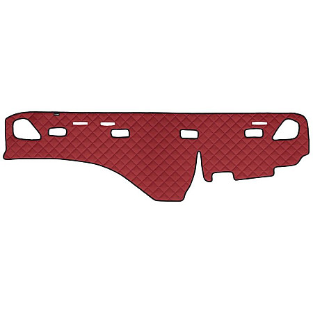 Material pentru plansa de bord Covoras de bord rosu Piele matlasata EKO ECO-LEATHER Q VOLVO FH FH16 FM 01.03- F-CORE F-CORE FD03 RED