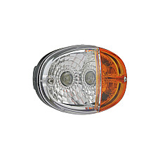 Semnalizator Indicator lamp front L/R glass colour: orange/white AMP Superseal FF optics rear mount CLAAS ATOS ELIOS NEW HOLLAND 300 T4000 TD WESEM LT3.48460.01