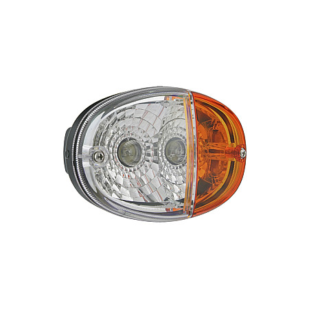 Semnalizator Indicator lamp front L/R glass colour: orange/white AMP Superseal FF optics rear mount CLAAS ATOS ELIOS NEW HOLLAND 300 T4000 TD WESEM LT3.48460.01