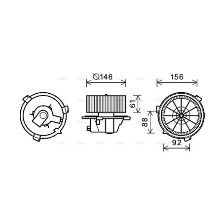 Electromotor, ventilatie interioara Suflanta de aer FIAT BARCHETTA PUNTO LANCIA Y 1.1-1.8 09.93-05.05 AVA COOLING FT8418 AVA