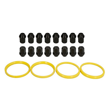 Trusa de montare a jantei de aliaj Fitting kit M 72x541 BLACK N M12x125 K19 CLOSED 1 kit / 4 wheels - B/N qty 16 MAK MAK 8000000203