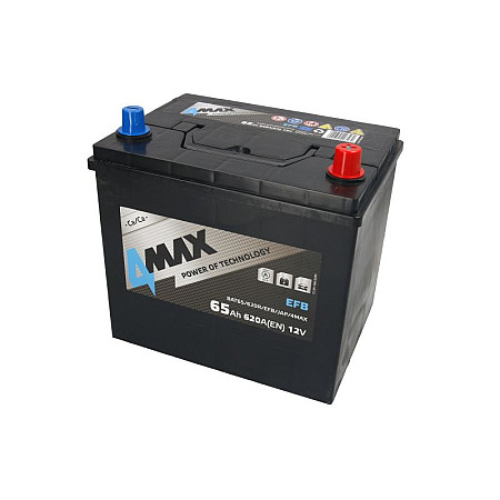 Acumulator Pornire 4MAX 12V 65Ah 630A START&amp;amp STOP EFB R+ borna standard 230x170x225 B00 fara flansa de montare efb pornire BAT65 620R EFB JAP 4MAX