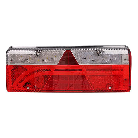 Stop spate Rear lamp R EUROPOINT III LED 24V with indicator with fog light reversing light with stop light parking light triangular reflector connector: 4x 2PIN/ASS2 7PIN ASPOCK A25-7400-717