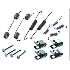 Set accesorii, sabot de frana Set de montaj pantofi de frana SUMITOMO  MAZDA 323 C IV 323 C V 323 F IV 323 F V 323 S IV 323 S V 1.3-2.0D 06.89-09.98 QUICK BRAKE QB105-0767