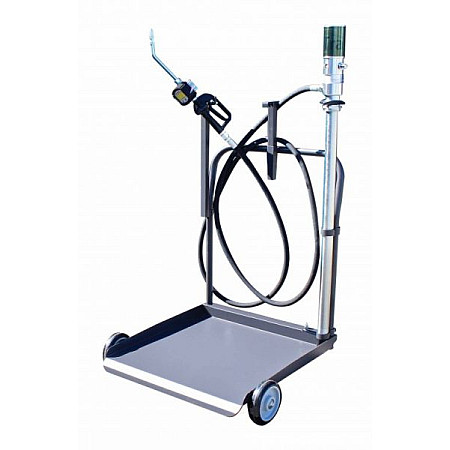 Unelte de distrubuire uleiuri Oil distribution set Mobile on barrels 180-200l kit contains: cart oil hose pistol with a flowmeter pneumatic pump pump ratio: 3:1 hose length: 4m ASTA 1700232.