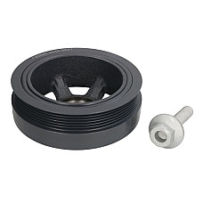 Fulie curea, arbore cotit Crankshaft pulley number of ribs: 5 with bolts MERCEDES C CL203 C T-MODEL S202 C T-MODEL S203 C W202 C W203 CLK A208 CLK A209 CLK C208 CLK C209 2.4-5.0 12.96- SWAG SW10933656