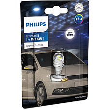 Bec, lampa ceata spate LED light bulb blister pack 1pcs W16W 12V 18W W21x9.5d no certification of approval Ultinon Pro3100 SL cool white 6000K PHILIPS PHI 11067CU31B1